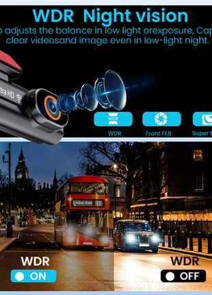 Ultra HD 4K Car Front Dash Cam Mini WIFI DVR Black Box Room With 24H Parking Monitor Night Vision,GPS/Rear View Camera Optional - Riparo82