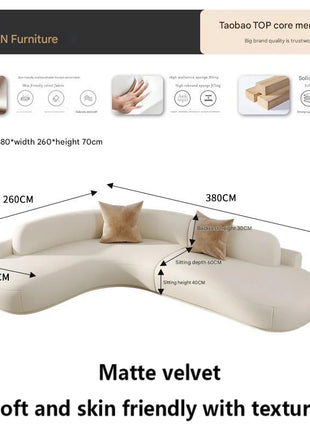 Divani da soggiorno moderni di lusso Divani da soggiorno bianchi minimalisti confortevoli di grandi dimensioni Mobili da terrazza di design Muebles