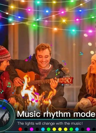 USB 5V Smart RGB-IC Fata Stringa di luci Luci di Natale Decorazioni Lampada Ghirlanda WS2812 APP Bluetooth e telecomando indirizzabile