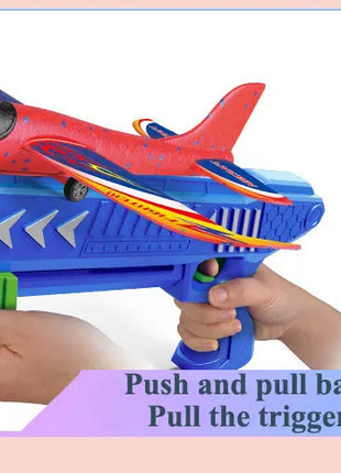 Bambini 24/34 cm Schiuma Aereo Lanciatore Giocattolo da esterno per Ragazzi Sport Catapulta Gioco Bambini Ragazza Compleanno Regali di Natale - riparo82