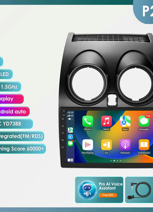 Hizpo 8G+128 AI Voice Car Radio Android Auto Multimedia For Nissan Qashqai J10 2006 2007 2008-2013 Carplay 4G 2din GPS autoradio