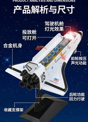 Lega Space Shuttle Shuttle Simulazione Modello di aviazione Giocattolo per bambini Decorazione Display Regalo - riparo82