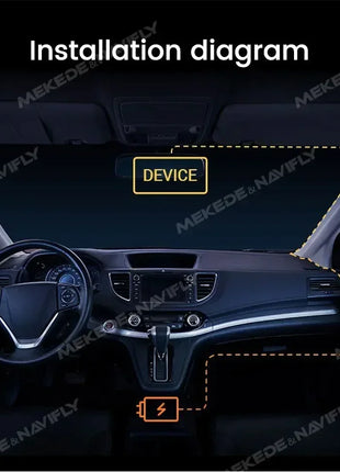 HD Dash Cam 1080P Car Recorder Dual Camera Vehicle Drive Auto Video DVR Android Wifi Smart Connect USB 24H Parking Monitoring - Riparo82