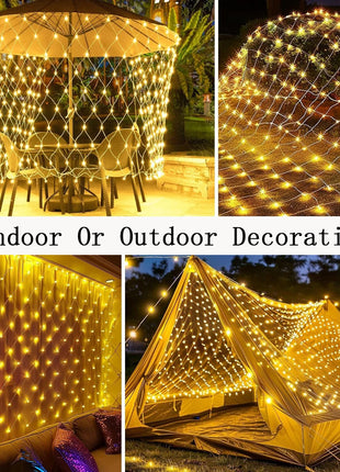 1.5M-18M LED Net Mesh Fata Luci Stringa Tenda Ghirlanda Esterna Impermeabile Per Albero Di Natale Festa Giardino Decorazione di Nozze