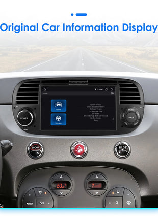 Hizpo 7 Inch 8 Core Car Radio Stereo for FIAT 500 2007-2015 GPS 2din Autoradio CarPlay Android 13 Auto Navigation Head Unit Wifi - Riparo82