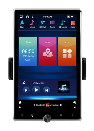 Podofo 10.4" Vertical Rotatable Screen Android Car Radio 1 Din 2+64G Wireless Carplay Android Auto GPS 1Din Multimedia Autoradio - Riparo82