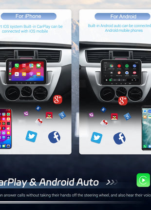 Podofo 7 '' 1Din Android Car Stereo Radio 4core Carplay Android Auto Bluetooth FM EQ USB WIFI GPS Navigation Autoradio Player - Riparo82