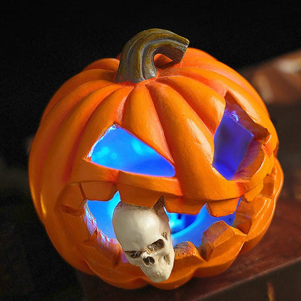 Halloween Pumpkin Lamp Pumpkin Skeleton Lights Halloween Sculpture Ornament Decoration Garden Outdoor Indoor Party Home Decor