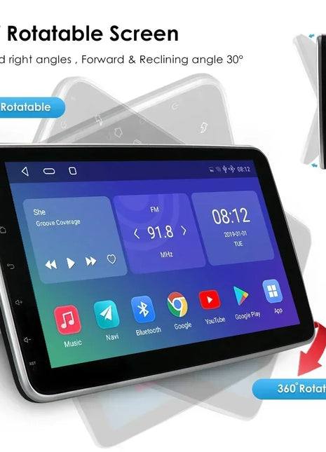 4G Universal 1 Din Car Multimedia Player 360 Rotatable Screen Autoradio Stereo Navi GPS WiFi Auto Radio Android Video Player Map - Riparo82