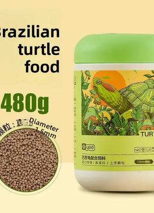 Yee 6-in-1 Freeze-Dried Turtle Food - Mixed Protein & Veggie Diet for Red-Eared Sliders & Aquatic Turtles - Meat & Plant Pellets - Riparo82