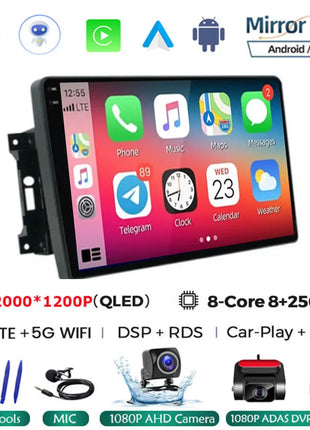 Android 14 Car Radio QLED GPS Navigation Multimedia Player For Jeep Compass/Commander/Grand Cherokee/Wrangler/Liberty AutoRadio - Riparo82