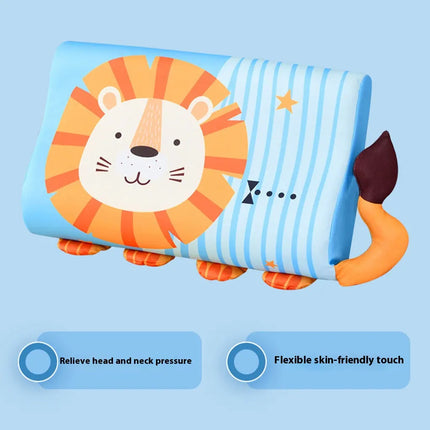 Kids Pillow for Sleeping Ergonomic Memory Foam Bed Pillow Breathable Nap Time Pillows Skin-Friendly Travel Cushion