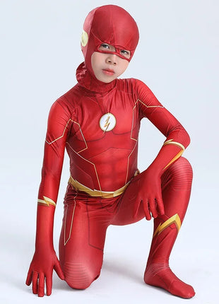 Costume Flash Man Carnevale 2026 - Set 2 Pezzi con Maschera e Copricapo Bambini