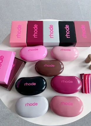 2025 INS Rhode Charm Woman Cosmetic Mirror Lipstick Blush Lip Gloss Portable Skin-friendly Soft Silicone Storage Bag Gifts Cover - Riparo82