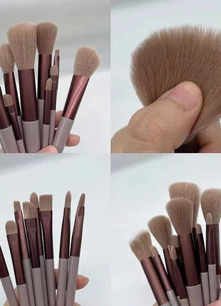 13/15PCS Makeup Brushes Set Eye Shadow Foundation Women Cosmetic Brush Eyeshadow Blush Beauty Soft Make Up Tools Bag