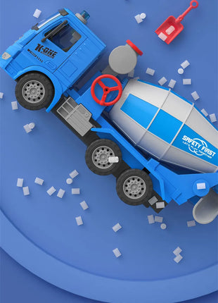 Grande simulazione ingegneria miscelatore modello di camion trasportatore di inerzia camion di cemento cemento musica leggera giocattoli per bambini regalo - riparo82