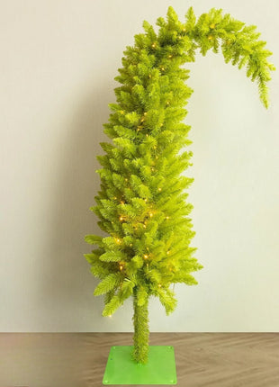 Albero di Natale artificiale Materiale PVC Collo storto Forma di cappello da Babbo Natale Albero di Natale 90 cm/150 cm Decorazioni per feste di famiglia di Natale