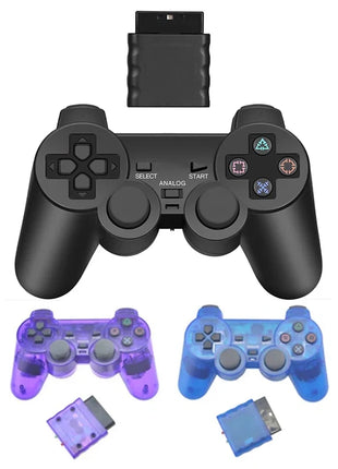 Adatto per controller di gioco wireless PS2 Maniglia per joystick a doppia vibrazione Bluetooth Adatto per Sony PlayStation 2/PC/IOS/TV Box