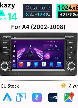 Android 14 AutoRadio For Audi A4 B6 B7 S4 B7 B6 RS4 Seat Exeo 2002-2008 RS4 B7 Radio 2008-2012 Stereo GPS Carplay Car Multimedia - Riparo82