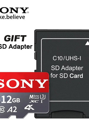 Scheda di memoria SD SONY 1TB 512GB 128GB 256GB Scheda SD Micro TF estrema U3 V30 4K Schede Flash di memoria completa per fotocamera del computer del telefono