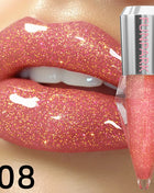 8 Color Glitter Shimmer Lip Gloss Moisturizing Lip Tinted Fuller Lip Effect Diamond Liquid Lipstick Makeup Sexy Lip Care Gifts - Riparo82