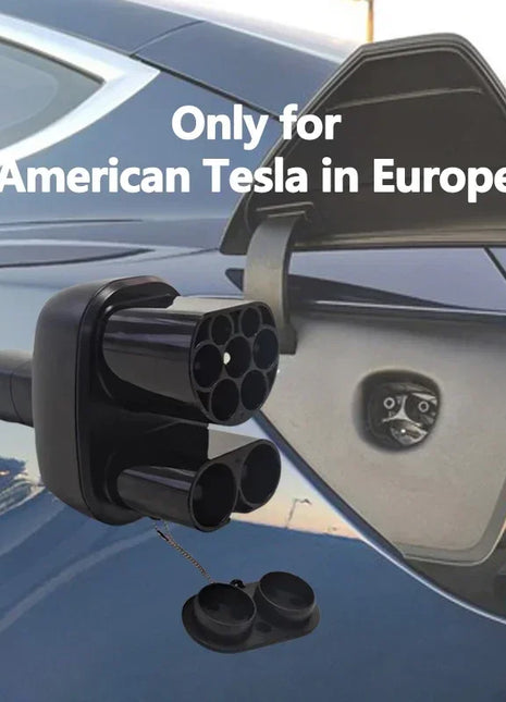 FITMPH CCS2+Type 2 to NACS Tesla Adapter, DC&AC 2-in-1 adapter,  250kW for Model 3/X/Y/S, For US Tesla in Europe fast charging - Riparo82