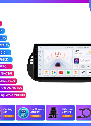 4G 8Core Android Car radio GPS Stereo For Fiat 500 2007-2014 Multimedia Video player 2DIN Autoradio DSP Carplay 7862 Head Unit