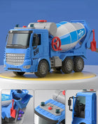 Grande simulazione ingegneria miscelatore modello di camion trasportatore di inerzia camion di cemento cemento musica leggera giocattoli per bambini regalo - riparo82