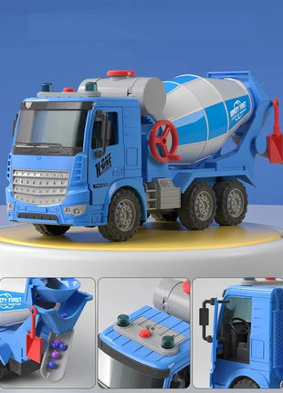 Grande simulazione ingegneria miscelatore modello di camion trasportatore di inerzia camion di cemento cemento musica leggera giocattoli per bambini regalo - riparo82