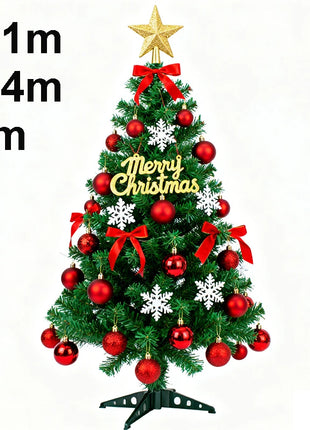 Set di alberi di Natale fai-da-te 2.1/2.4/3m Grande decorazione per albero di Natale Decorazioni per la casa Festa Ornamento per le vacanze Albero di Natale rosso Dropship