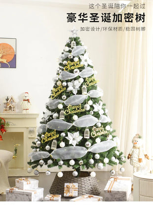 Albero di Natale Casa Nuova crittografia Luminoso Grandi decorazioni natalizie Pacchetto fai da te di lusso