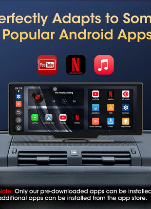 10.26" Wireless Carplay Android Auto Screen Car Radio Multimedia Video Player Rearview Camera Automotive Accessories 5G WIFI FM - Riparo82