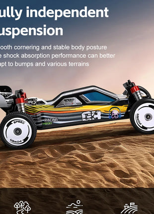 WLtoys 244016 Auto ad alta velocità, proporzionale 1:24, auto RC telecomandate di alta qualità, trazione a due ruote, giocattolo e regalo per ragazzo da corsa