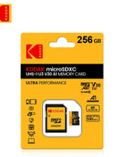 Scheda di memoria KODAK Micro SD 512GB 256GB FINO A 100 MB/s C10 U3 32GB 64GB 128GB Scheda TF 4K HD per adattatore lettore di schede USB Microsd