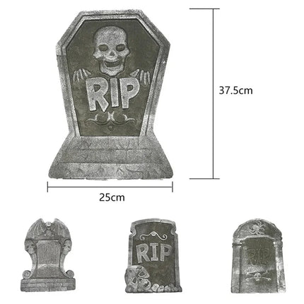1pcs Halloween Foam Tombstones Outdoor Home Decoration Outdoor Bats Skeleton Gravestone Graveyard Horror Atmosphere Party Props