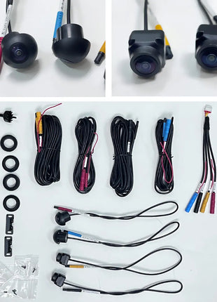 360° panoramic camera 720P HD rear/front/left/right view lens 360 panoramic accessories car android radio - Riparo82