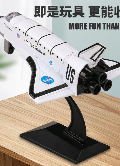 Lega Space Shuttle Shuttle Simulazione Modello di aviazione Giocattolo per bambini Decorazione Display Regalo - riparo82