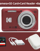 KODAK PIXPRO FZ55-RD Fotocamera digitale da 16 MP Zoom ottico 5X 28 mm Grandangolo 1080P Video Full HD Telecamera per vlogging LCD da 2,7