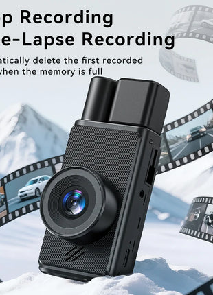 4K WiFi Dash Cam Front and Rear 2’’ Display Mini Car Camera 3 Channel Car DVR Camera with IR Night Vision Support 24H Parking - Riparo82