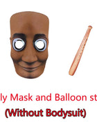 Tung Tung Tung Sahur Tuta da cartone animato per bambini Costume da Brainrot italiano per la festa di compleanno Halloween Stage Cosplay Stick gratuito