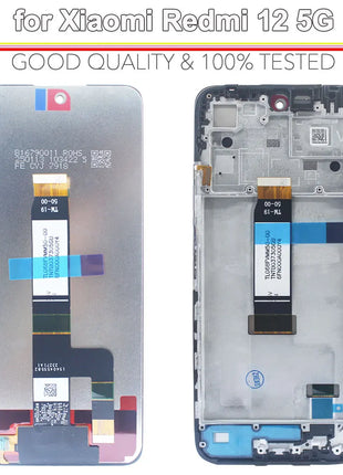 Testato LCD per Xiaomi Redmi 12 5G Display LCD Touch Screen Digitizer Sostituzione per Redmi 12 5G Telefono 2AFZZRN8DY 23076RN8DY LCD - riparo82