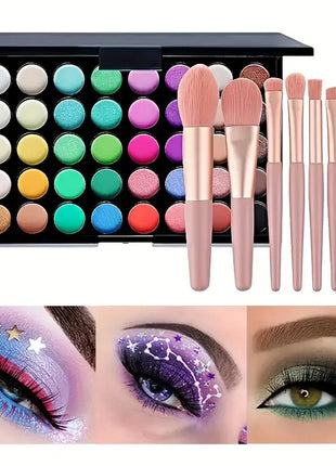 40 Colors Glitter Eyeshadow Palette Matte Waterproof Long Lasting Pressed Powder Cosmetics Kit Fashion Women Eye Makeup palette - Riparo82