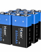 Nuovo 6f22 9v 850mah Batteria ricaricabile agli ioni di litio 9V Multimetro Microfono al litio Metal Detector Cavo remoto, Rilevatore di fumo - riparo82