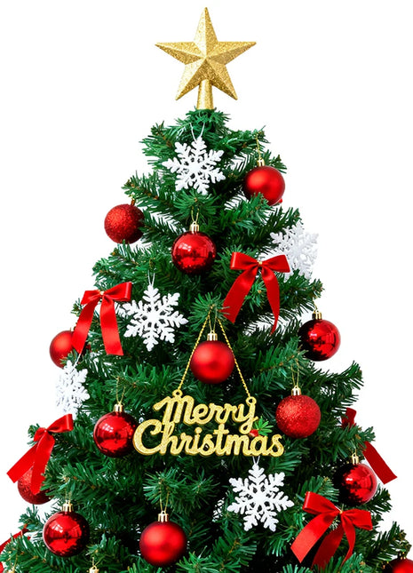 Set di alberi di Natale fai-da-te 2.1/2.4/3m Grande decorazione per albero di Natale Decorazioni per la casa Festa Ornamento per le vacanze Albero di Natale rosso Dropship