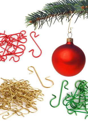 30/300 pezzi ganci in metallo a forma di S supporto albero di Natale palla pendente decorazioni appese per la casa Navidad Capodanno - riparo82