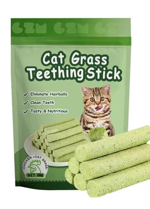 1 Bag Cat Grass Teeth Grinding Stick Pet Snacks Hairball Removal Mild Hair Row Ready To Eat Cat Baby Cat Teeth Cleaning Sticks - Riparo82