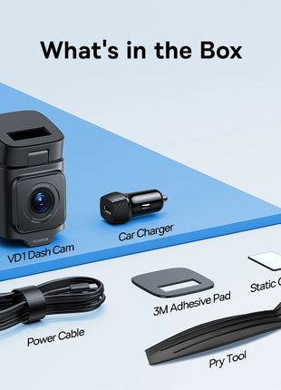 Baseus 3K Dash Cam VD1 Front and Rear Cam HD Built-in GPS Galileo Supercapacitor Car DVR Car Camera Recorder Support 24H Parking - Riparo82