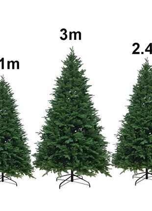 Set di alberi di Natale fai-da-te 2.1/2.4/3m Grande decorazione per albero di Natale Decorazioni per la casa Festa Ornamento per le vacanze Albero di Natale rosso Dropship