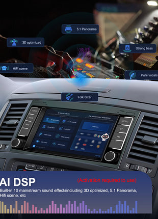 Podofo 7" Car Radio Wireless CarPlay Android Radio For FIAT Punto 2005-20009/Linea 2007-2011 Multimedia GPS FM WIFI BT Autoradio - Riparo82