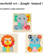 Set di puzzle in legno per bambini Montessori Giochi per bambini per bambini Giocattoli educativi e per l'intelligenza 1 2 3 4 anni - riparo82